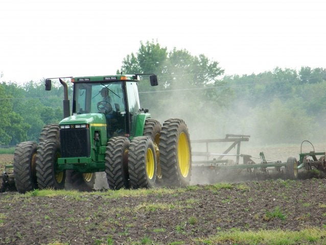 tractor in field